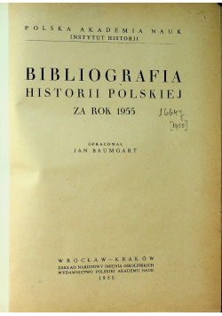 Bibliografia historii polskiej za rok 1955