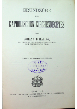 Katholischen kirchenrechtes 1916 r.
