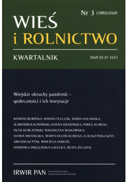 Wieś i rolnictwo 2020/3 (188)