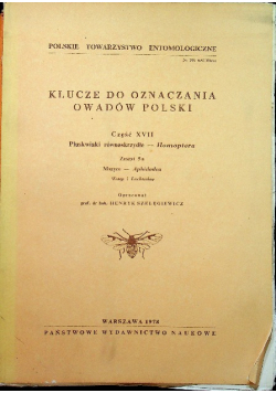 Klucze do oznaczania owadów Polski Część XVII