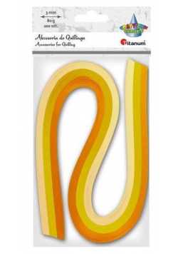 Paski do quillingu 3mm żółte 200szt