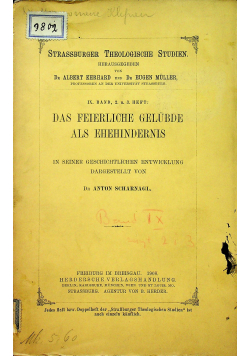 Das Feierliche Gelubde als Ehehindernis 1908 r.