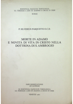 Morte in Adamo e Novita Di Vita in Cristo Nella