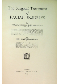 The surgical treatment of facial injuries 1949 r.