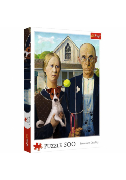 Puzzle 500 American Gothic Psia Edycja 37526
