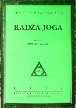 Radża joga serja wykładów Reprint z 1925 r