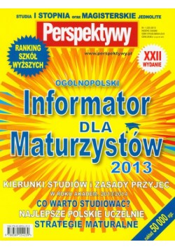 Informator dla maturzystów 2013
