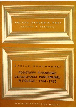 Podstawy finansowe działalności państwowej w Polsce
