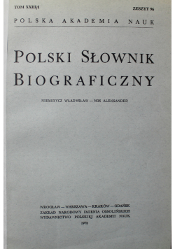 Polski Słownik Biograficzny Tom XXIII Zeszyt 96 do 99