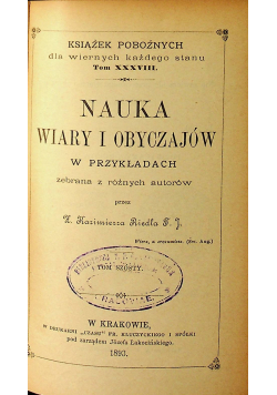 Nauka wiary i obyczajów tom 6 1893 r.