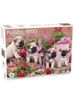 Puzzle 1000 Puppy Pugs