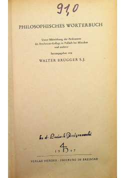 Philosophisches worterbuch 1947 r.