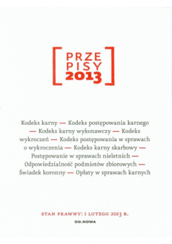 Przepisy 2013 Zbiór karny