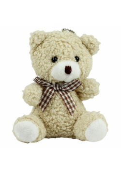 Brelok Miś pluszowy beżowy 8cm