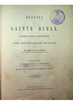 Beautes de la Sainte Bible Ancien Testament 1841 r.