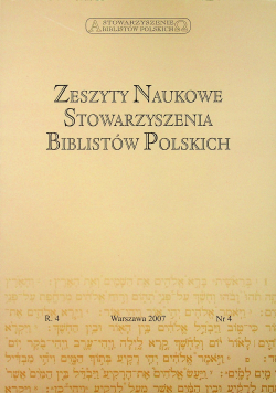 Zeszyty Naukowe Stowarzyszenia Biblistów Polskich nr 4