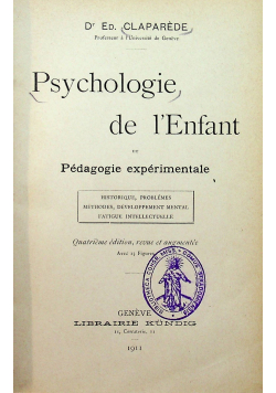 Psychologie de lEnfant 1911r