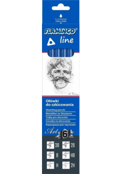 Ołówki do szkicowania 6szt 3B-2H