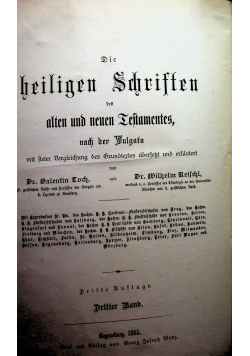 Die heiligen Schriften bes alten und neuen Testamentes  1885 r 2 tomy
