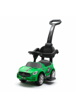 Jeździk dziecięcy z dźwiękiem i rączką Racer ziel