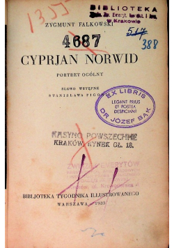 Cyprjan Norwid 1933 r.
