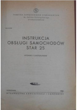 Instrukcja obsługi samochodów  Star 25