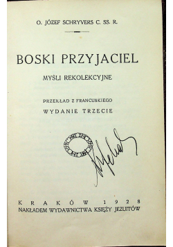 Boski Przyjaciel 1928 r.