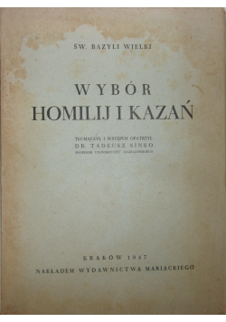 Wybór homilij i kazań 1947 r.