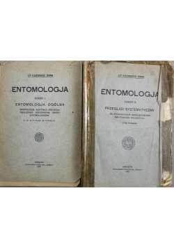 Entomologja 2 części 1925 r.