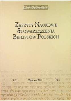 Zeszty naukowe Stowarzyszenia Biblistów Polskich Nr 2