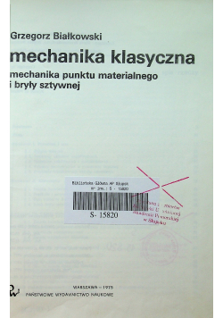 Mechanika klasyczna