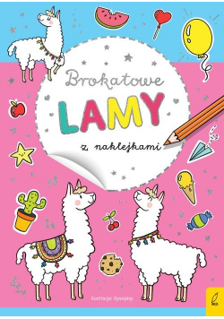 Brokatowe lamy z naklejkami