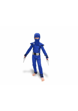 Strój Ninja niebieski rozm. 116-128cm