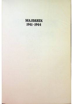 Majdanek 1941 - 1944