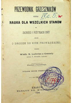 Przewodnik grzeszników 1894 r.
