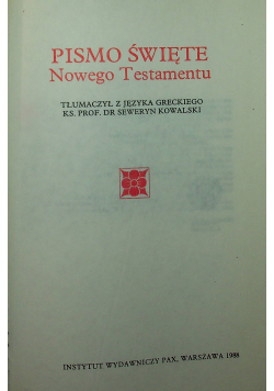 Pismo święte Nowego Testamentu