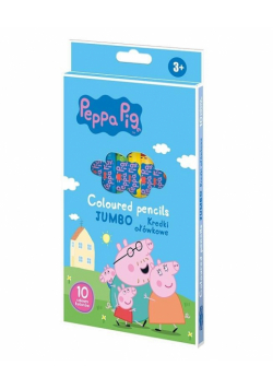 Kredki ołówkowe okrągłe Jumbo Peppa Pig 10 kolorów