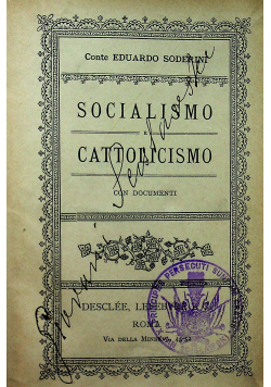 Socialismo Cattolicismo 1896r
