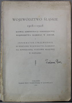 Województwo Śląskie 1918 1928  1929 r.