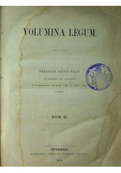 Volumen Legum tom II 1859 r