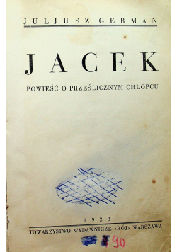 Jacek powieść 1928 r