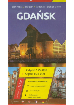Gdańsk Gdynia Sopot plan miasta  1:22 500