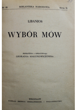 Libanios Wybór mów
