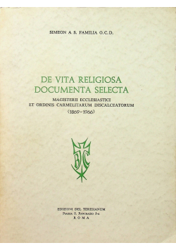 De vita religiosa documenta selecta