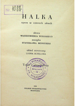 Halka opera w czterech aktach