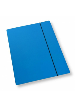Teczka A4 z gumką lakier niebieska 350gsm (10szt)