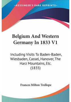 Belgium And Western Germany In 1833 V1