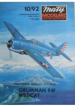 Mały Modelarz Nr 10 / 92 Amerykański samolot myśliwski Grumman F4F Wildcat