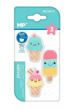 Gumka do ścierania Lody 3szt