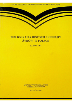 Bibliografia historii i kultury żydów w Polsce